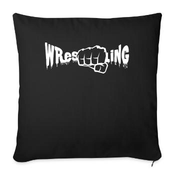 Wrestling - Sofakissenbezug 45 x 45 cm - Schwarz - Vorne