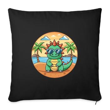 Dragon Lustige Cartoon Sommer Strand Sonnenbrille - Sofakissenbezug 45 x 45 cm - Schwarz - Vorne
