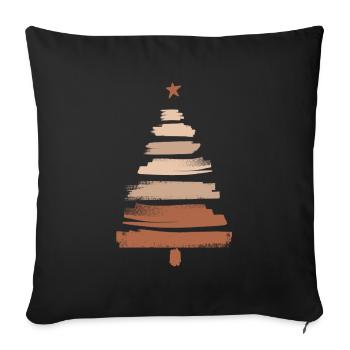 Arbre de Noël - Housse de coussin décorative 45 x 45 cm - noir - Devant