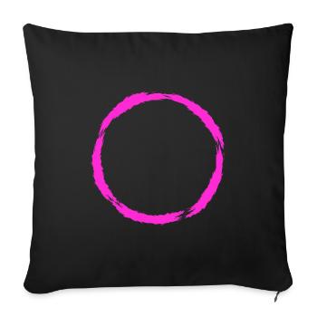 Kreis Symbol Kreisform Neue Variante - Sofakissenbezug 45 x 45 cm - Schwarz - Vorne
