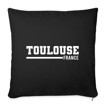 Toulouse | Frankreich - Sofakissenbezug 45 x 45 cm - Schwarz - Vorne