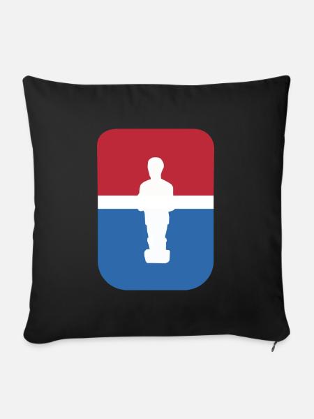 Tischkicker Tischfußball Logo - Sofakissenbezug 45 x 45 cm - Schwarz