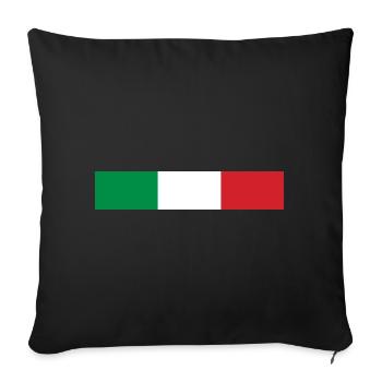 Italy Banner - Sofa pillowcase 17,3'' x 17,3'' (45 x 45 cm) - black - Front