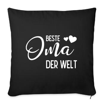 Beste Oma der Welt - Sofakissenbezug 45 x 45 cm - Schwarz - Vorne