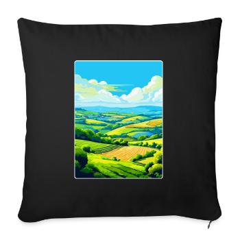 Camel Valley Cornwall England Uk Travel Poster WPA - Sofa pillowcase 17,3'' x 17,3'' (45 x 45 cm) - black - Front