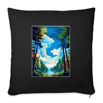 Forest Of Dean Vintage Travel Poster Souvenir WPA - Sofa pillowcase 17,3'' x 17,3'' (45 x 45 cm) - black - Front