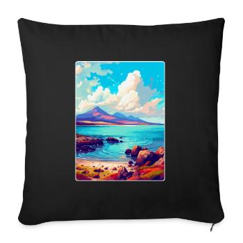 Isle Of Arran Schottland Großbritannien Reise Poster Souvenir - Sofakissenbezug 45 x 45 cm - Schwarz - Vorne