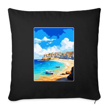 St Ives Cornwall England Vereinigtes Königreich Vintage Reiseposter - Sofakissenbezug 45 x 45 cm - Schwarz - Vorne