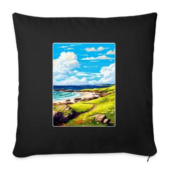 Isle Of Coll Schottland UK Vintage Reiseposter WPA - Sofakissenbezug 45 x 45 cm - Schwarz - Vorne