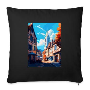 Beaune Frankreich Vintage Reiseplakat WPA Souvenir - Sofakissenbezug 45 x 45 cm - Schwarz - Vorne