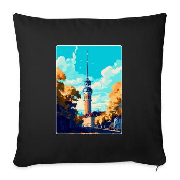 Dortmund Germany Vintage Travel Poster Souvenir - Sofa pillowcase 17,3'' x 17,3'' (45 x 45 cm) - black - Front