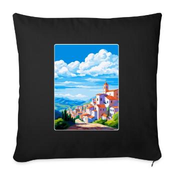 Castelo Branco Portugal Vintage Reiseposter WPA - Sofakissenbezug 45 x 45 cm - Schwarz - Vorne