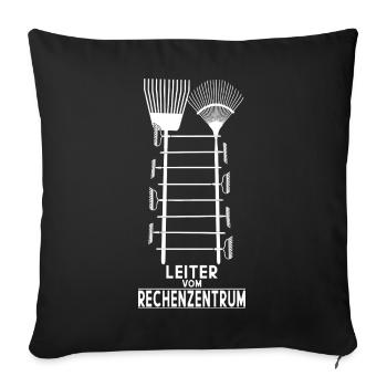 LEITER VOM RECHENZENTRUM - Sofakissenbezug 45 x 45 cm - Schwarz - Vorne