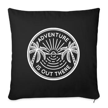 Aventure palmiers de mer - Housse de coussin décorative 45 x 45 cm - noir - Devant