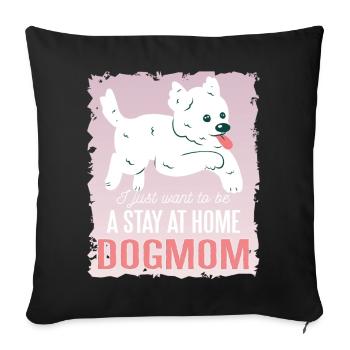 Morkie Dogmom - Sofa pillowcase 17,3'' x 17,3'' (45 x 45 cm) - black - Front