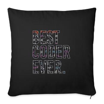 Bester Programmierer Coden Coder - Sofakissenbezug 45 x 45 cm - Schwarz - Vorne