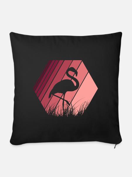 Flamingo - Sofakissenbezug 45 x 45 cm - Schwarz