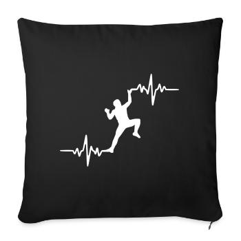 Passion Klettern - Sofakissenbezug 45 x 45 cm - Schwarz - Vorne