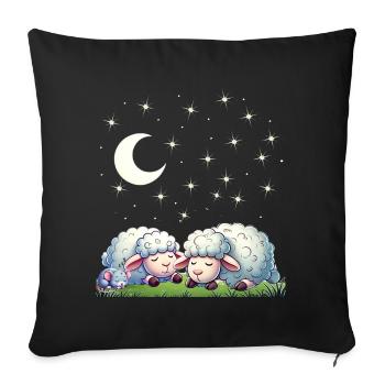 Guten Nacht - Träumen erlaubt - Sofakissenbezug 45 x 45 cm - Schwarz - Vorne