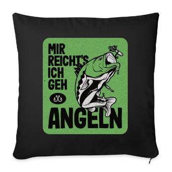 Streetfishing lustiger Fischer Spruch Fischen - Sofakissenbezug 45 x 45 cm - Schwarz - Vorne