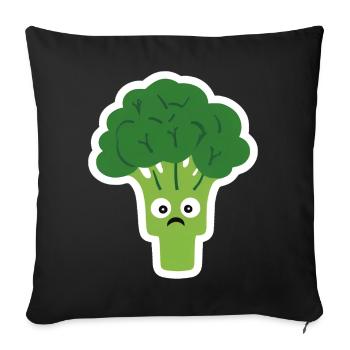 brokkoli - Sofakissenbezug 45 x 45 cm - Schwarz - Vorne