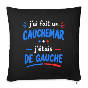 Albtraumlinke Humor-Politik - Sofakissenbezug 45 x 45 cm - Schwarz - Vorne