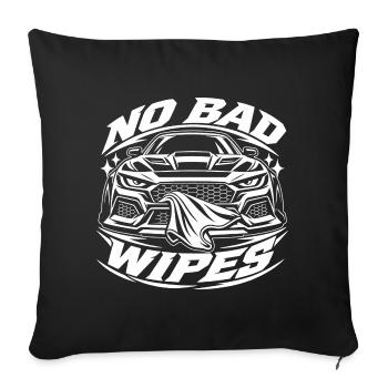 No Bad Wipes Auto Grafik - Sofakissenbezug 45 x 45 cm - Schwarz - Vorne