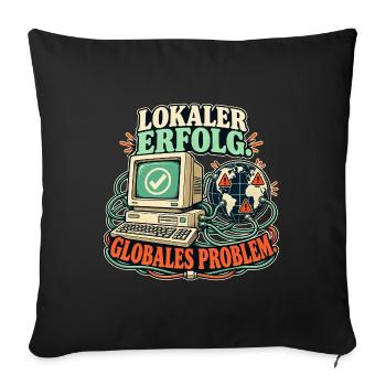 Lokal erfolgreich - Sofakissenbezug 45 x 45 cm - Schwarz - Vorne