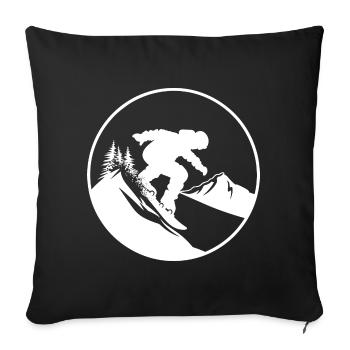 Snowboarding - Sofakissenbezug 45 x 45 cm - Schwarz - Vorne