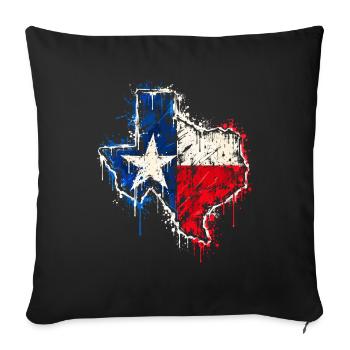 Texas Spray Flag Splash - Sofakissenbezug 45 x 45 cm - Schwarz - Vorne