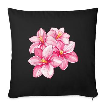 Hawaii Hibiskus Blume Maui Surfer Strand Tropisch - Sofakissenbezug 45 x 45 cm - Schwarz - Vorne