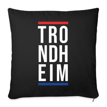 Stadt Trondheim - Sofakissenbezug 45 x 45 cm - Schwarz - Vorne