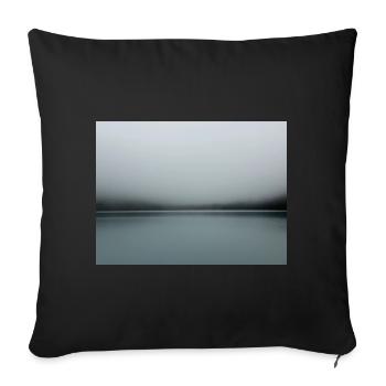 Nebelsee Stille Panorama - Sofakissenbezug 45 x 45 cm - Schwarz - Vorne