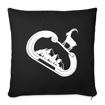 klettern bouldern felsklettern berge Bergsport - Sofakissenbezug 45 x 45 cm - Schwarz - Vorne