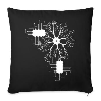 Neuronen Wissenschaft Schaltplan Labor Science - Sofakissenbezug 45 x 45 cm - Schwarz - Vorne