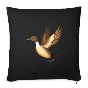 Schwanzente fliegt - Sofakissenbezug 45 x 45 cm - Schwarz - Vorne