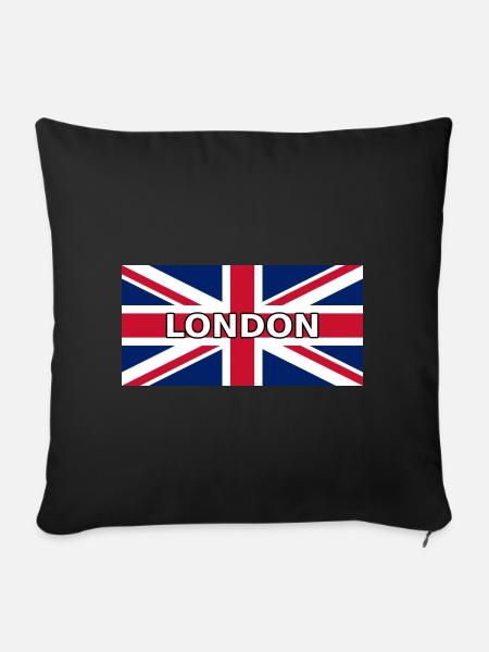 London-UnionJack-33cm - Sofakissenbezug 45 x 45 cm - Schwarz