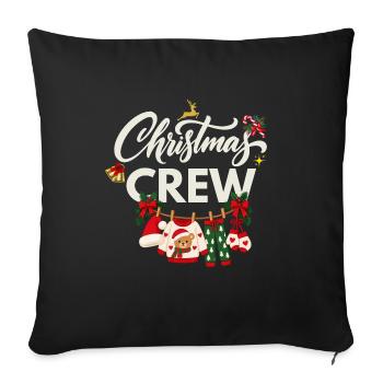 Weihnachtscrew, Weihnachten heiraten - Sofakissenbezug 45 x 45 cm - Schwarz - Vorne