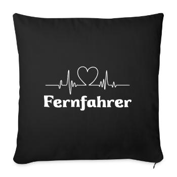 Fernfahrer - Sofakissenbezug 45 x 45 cm - Schwarz - Vorne