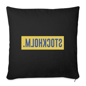 Schweden Stockholm Geschenkidee  - Sofakissenbezug 45 x 45 cm - Schwarz - Vorne