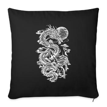 Japanischer Drachengeist - Sofakissenbezug 45 x 45 cm - Schwarz - Vorne