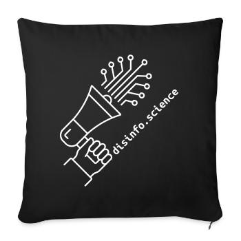 Disinfo Science – Think Critically - Sofakissenbezug 45 x 45 cm - Schwarz - Vorne