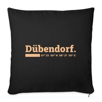 Dübendorf Zürich Koordinaten - Sofakissenbezug 45 x 45 cm - Schwarz - Vorne