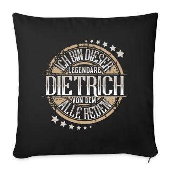 Dietrich - Sofakissenbezug 45 x 45 cm - Schwarz - Vorne