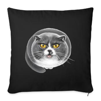 Kater Whopper - Sofakissenbezug 45 x 45 cm - Schwarz - Vorne