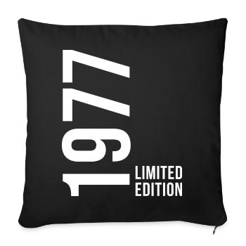 50 Geburtstag 1977 Mann Frau - Sofakissenbezug 45 x 45 cm - Schwarz - Vorne