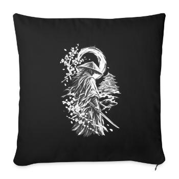 Schattenweg des Samurai - Sofakissenbezug 45 x 45 cm - Schwarz - Vorne