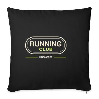 Running Club  - Sofakissenbezug 45 x 45 cm - Schwarz - Vorne