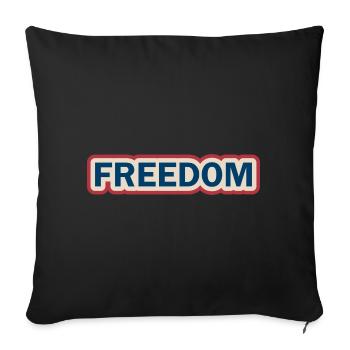 Freiheitsmutiges Patriotisches Statement-design - Sofakissenbezug 45 x 45 cm - Schwarz - Vorne