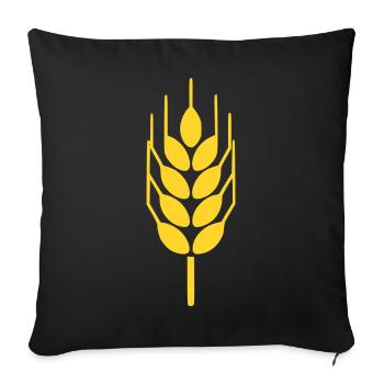 Getreide Ähre Natur Geschenk Bauer Landwirt Bäcker - Sofakissenbezug 45 x 45 cm - Schwarz - Vorne